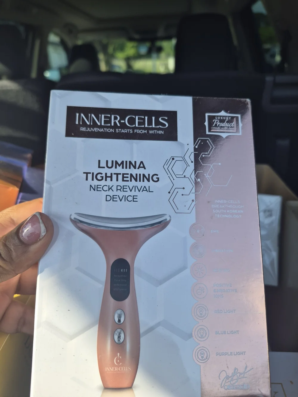 INNER-CELLS Lumina Tightening Neck Revival Device - Rose Gold